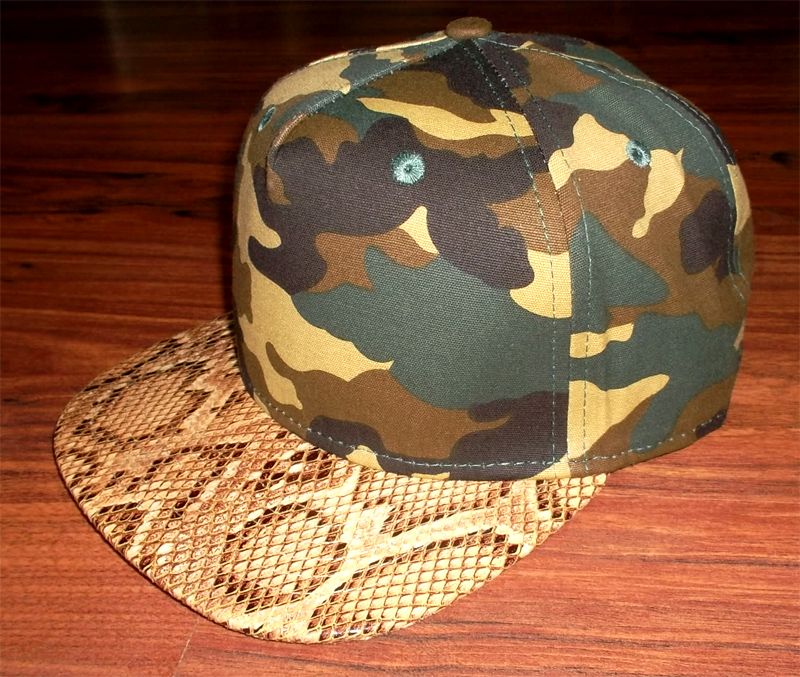 Snapback camo snakeskin army Cap yolo ymcmb camouflage snake skin
