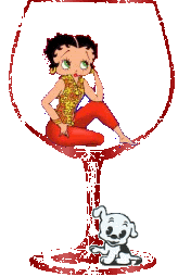 I Love sweet red wine Betty Boop does to