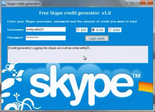 skype credit generator v5.0.exe free download