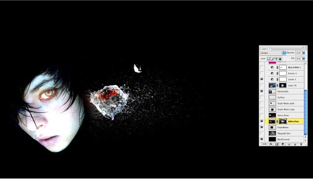 Коллаж "Dark Water" by Julien Brionn *