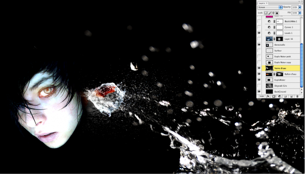 Коллаж "Dark Water" by Julien Brionn *