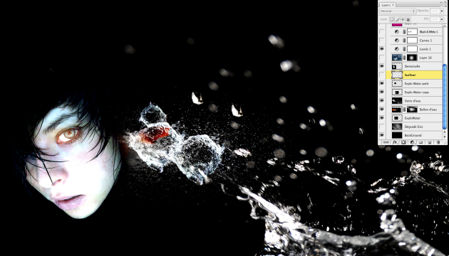 Коллаж "Dark Water" by Julien Brionn *