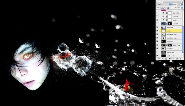 Коллаж "Dark Water" by Julien Brionn *