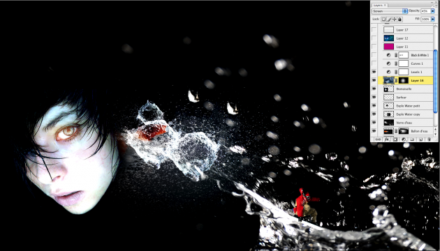 Коллаж "Dark Water" by Julien Brionn *