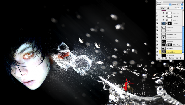 Коллаж "Dark Water" by Julien Brionn *