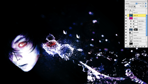 Коллаж "Dark Water" by Julien Brionn *