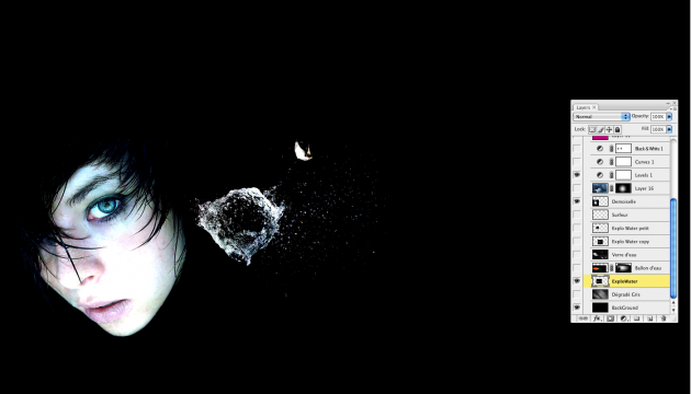 Коллаж "Dark Water" by Julien Brionn *