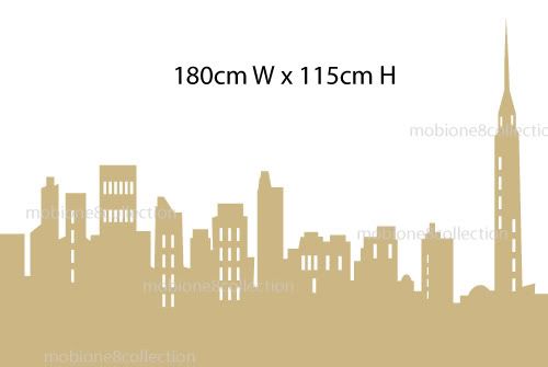 new york skyline silhouette. Large New York City Wall Art