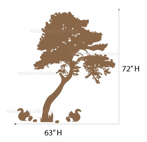 tree silhouette wall decal. Vinyl Wall Art Decal - Tree