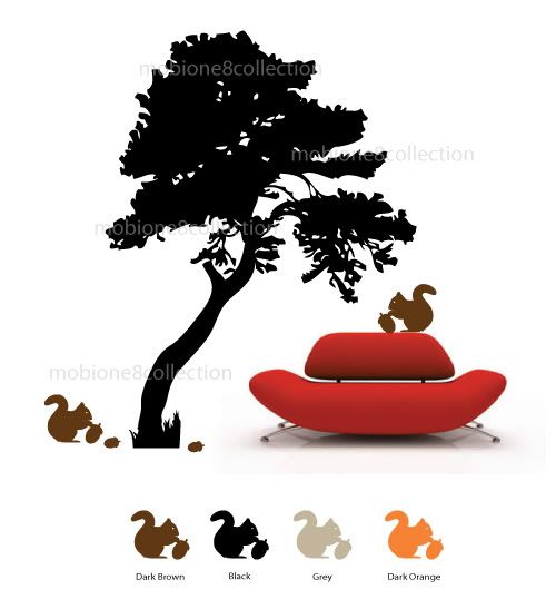 tree silhouette wall sticker. Vinyl Wall Art Decal - Tree