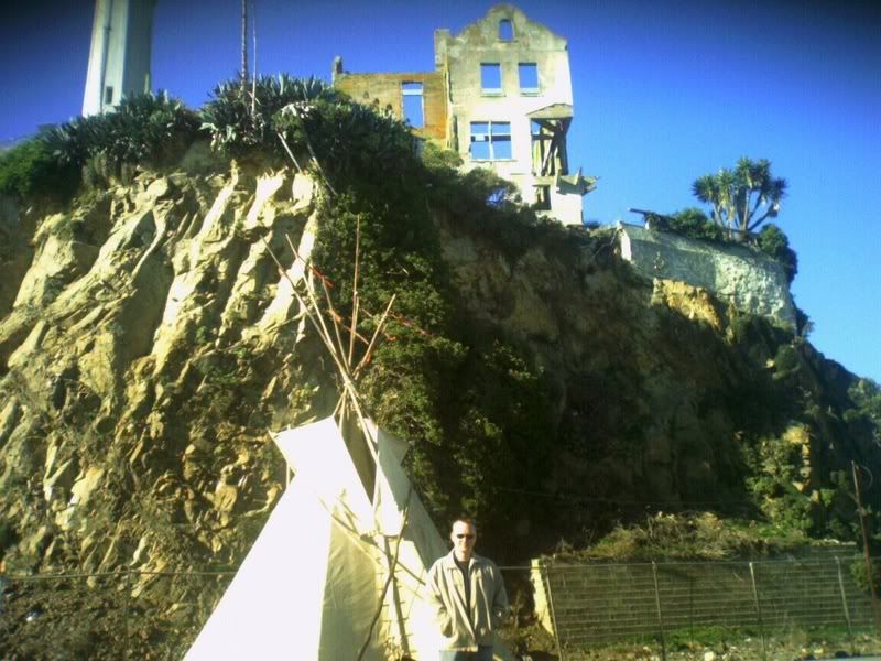 Teepee and ruins