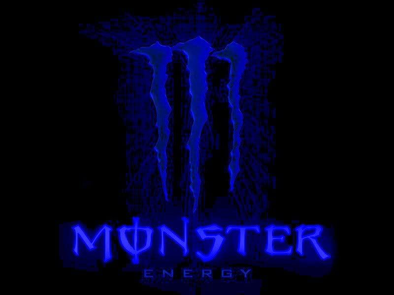 Blues Monsters Neon Blue Hoodie Monster Energy Logo Font