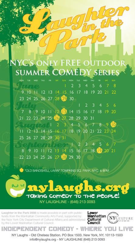 Laughter in the Park 2008 Calendar
