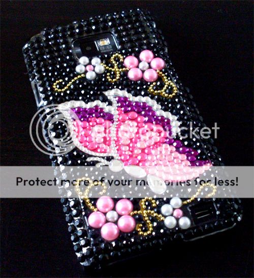 Samsung GALAXY S2 i9100 Strass Glitzer Cover Case luxus Bling huelle